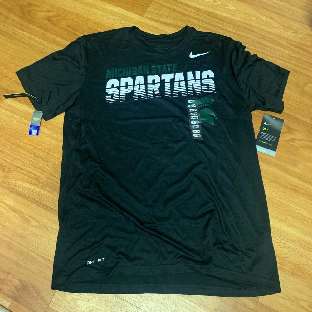 Green Nike MSU Michigan State Tee